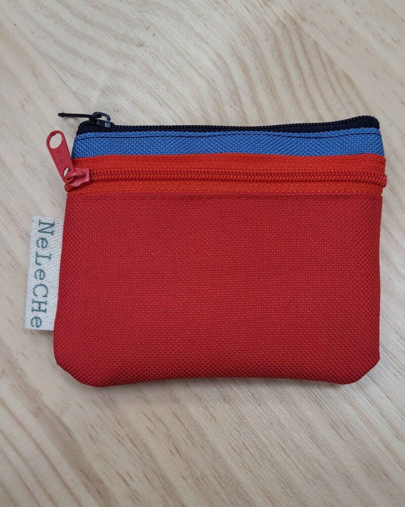 cartera-monedero, cartera 3 cremalleras, cordura