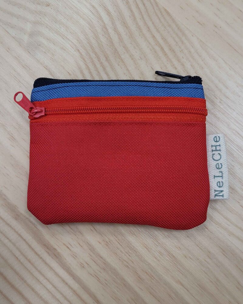 cartera-monedero, cartera 3 cremalleras, cordura